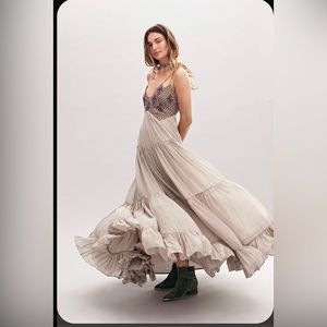 **RARE** Free People Lost In A Dream Maxi Dress -Sz 0
